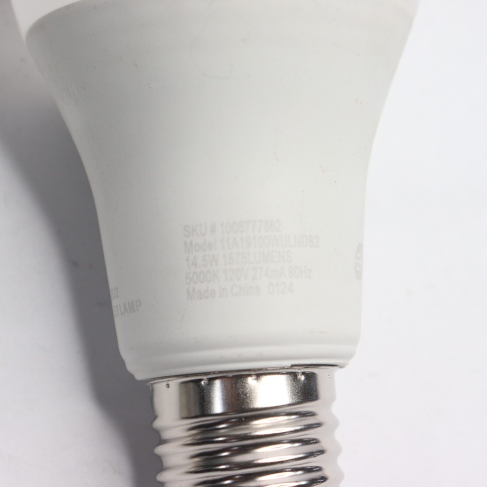 EcoSmart A19 NonDimmable LED Light Bulb Daylight 100Watt Equivalent