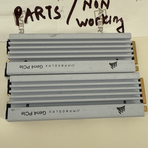 P4 2x CORSAIR MP600 PRO LPX 1TB Internal SSD PCIe Gen NVMe Heatsink For Parts - Afbeelding 3 van 7