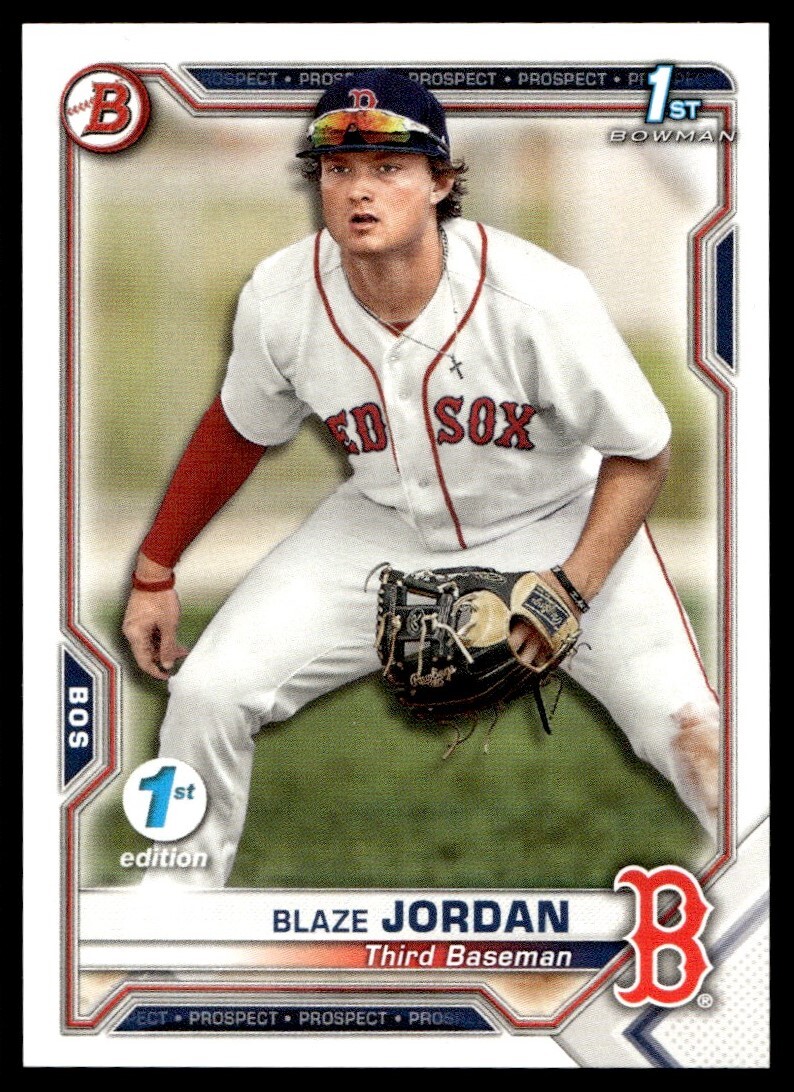 2021 Bowman 1st Edition Blaze Jordan A37 Boston Red Sox #BFE-71