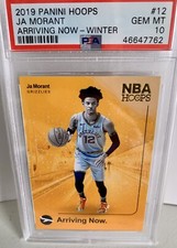 Ja Morant 2019 NBA Hoops Arriving Now Winter❄️ #12 PSA 10 Low Pop 🔥📈