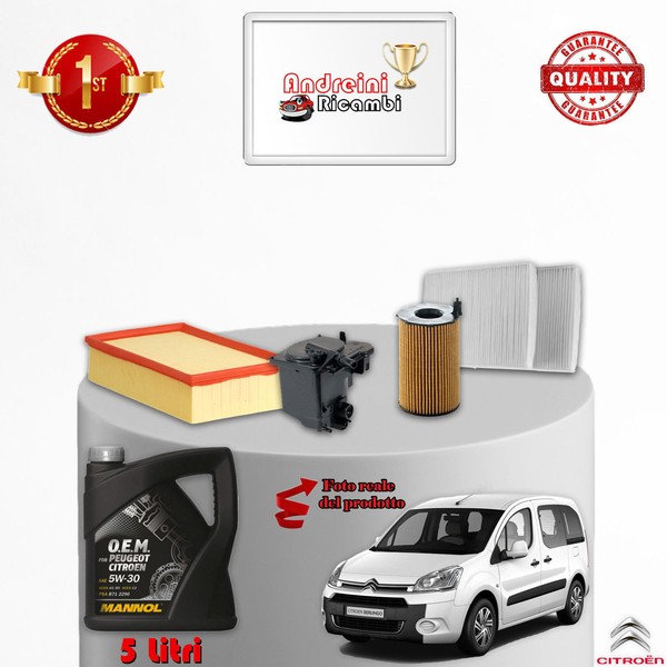 Wartungsset Filter Und ÖL Citroen Berlingo II 1.6 HDI 80KW 109PS Ab 2009-image