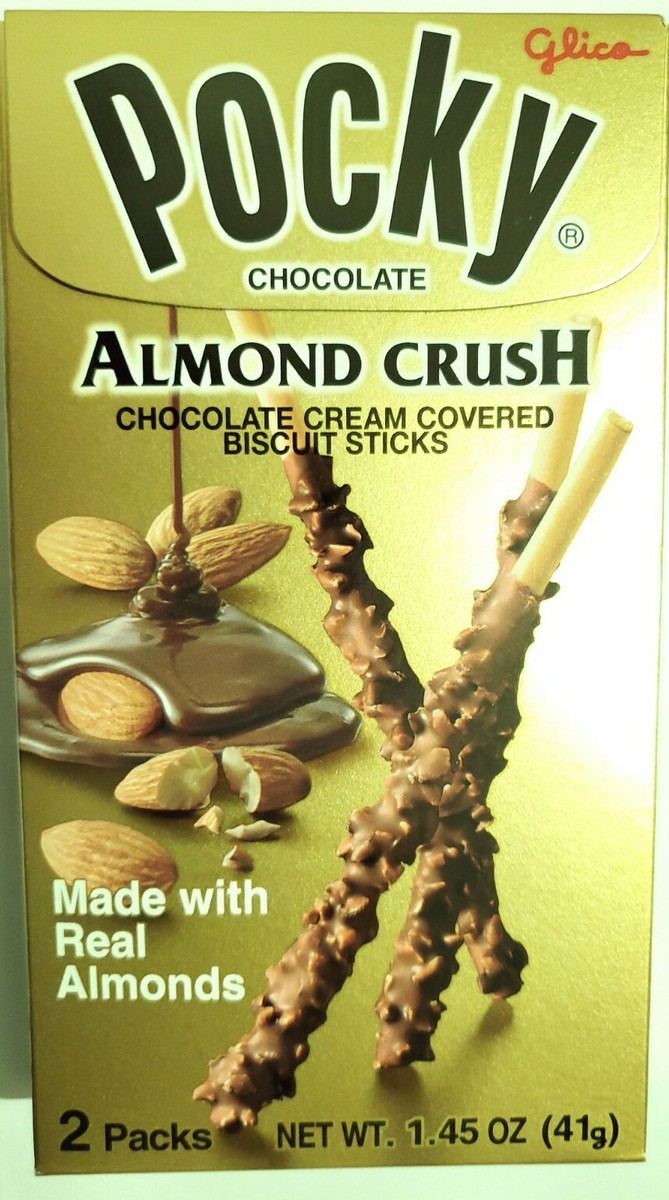 Glico Pocky Chocolate Almond Crush Covered Biscuit Sticks 1.45 oz