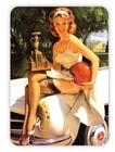 Pinup pin-up sexy retro girl laying down with tea cup sticker decal 4" x 5"