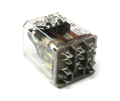 Potter & Brumfield 3PDT Relay 6VDC Coil,10A at 28VDC or 250VAC, 1/3 HP 120VAC