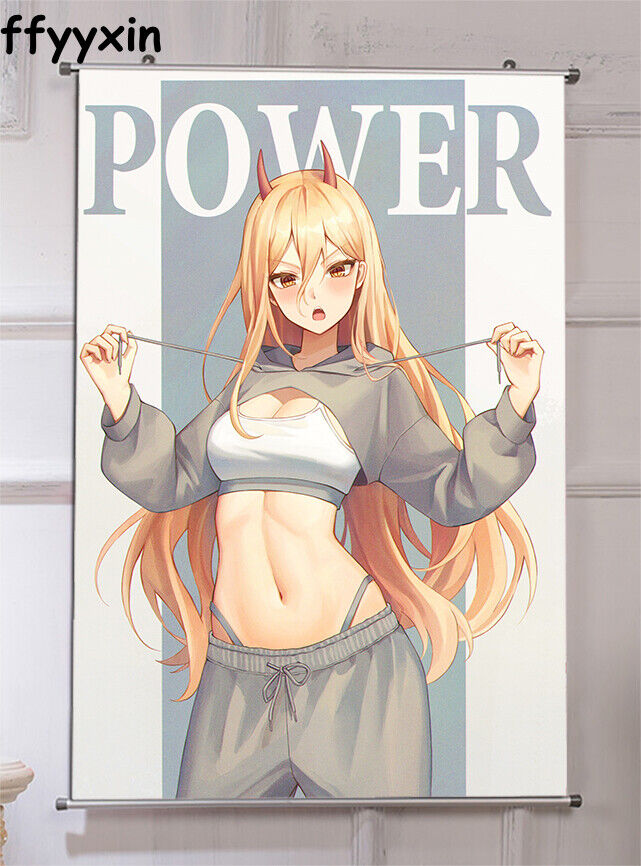 Anime Chainsaw Man Power Wall Scroll Poster Art Print Home Decor Gift  60*90cm