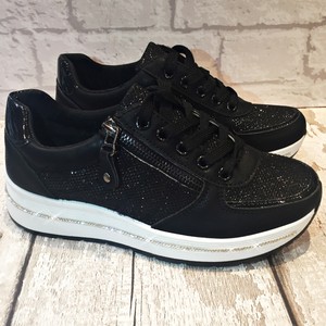 sparkly trainers black