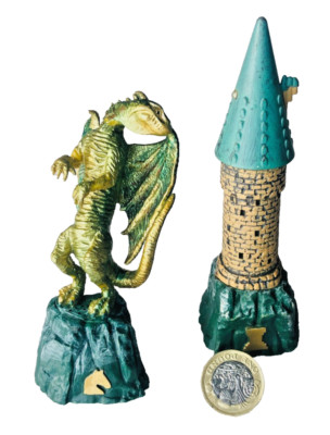 Schachfiguren Drachenburg x2 Konvolut zufällig funktioniert nicht ncb