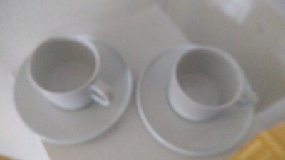 Zwei Espressotassen ☕ A di ALESSI ☕ Jasper Morrison weiss