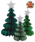 Honeycomb Paper Christmas Tree Christmas Party Hanging Tablescape Decoration