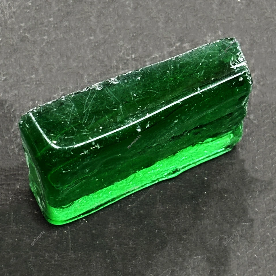 Lab Created Uncut Raw Rough Green Emerald 318.35 Ct Unique Gemstone Certified - Image 2 of 4