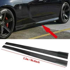 86.6"Side Skirts Extension Rocker Panel Lip Carbon Fiber For Ford Fusion 2005-20