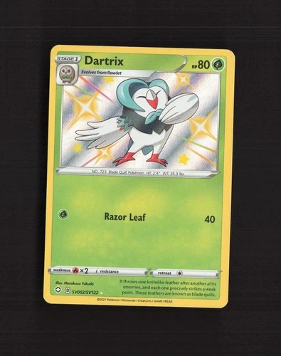 Dartrix SV002/SV122 Shining Fates Shiny Vault Rare Shiny Holo Pokemon Card DMG