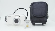 Nikon COOLPIX S33 White Tested Working With Battery From Japan