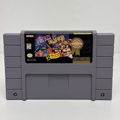 Tetris & Dr. Mario (Super Nintendo SNES) Players Choice - Cart Only - Tested
