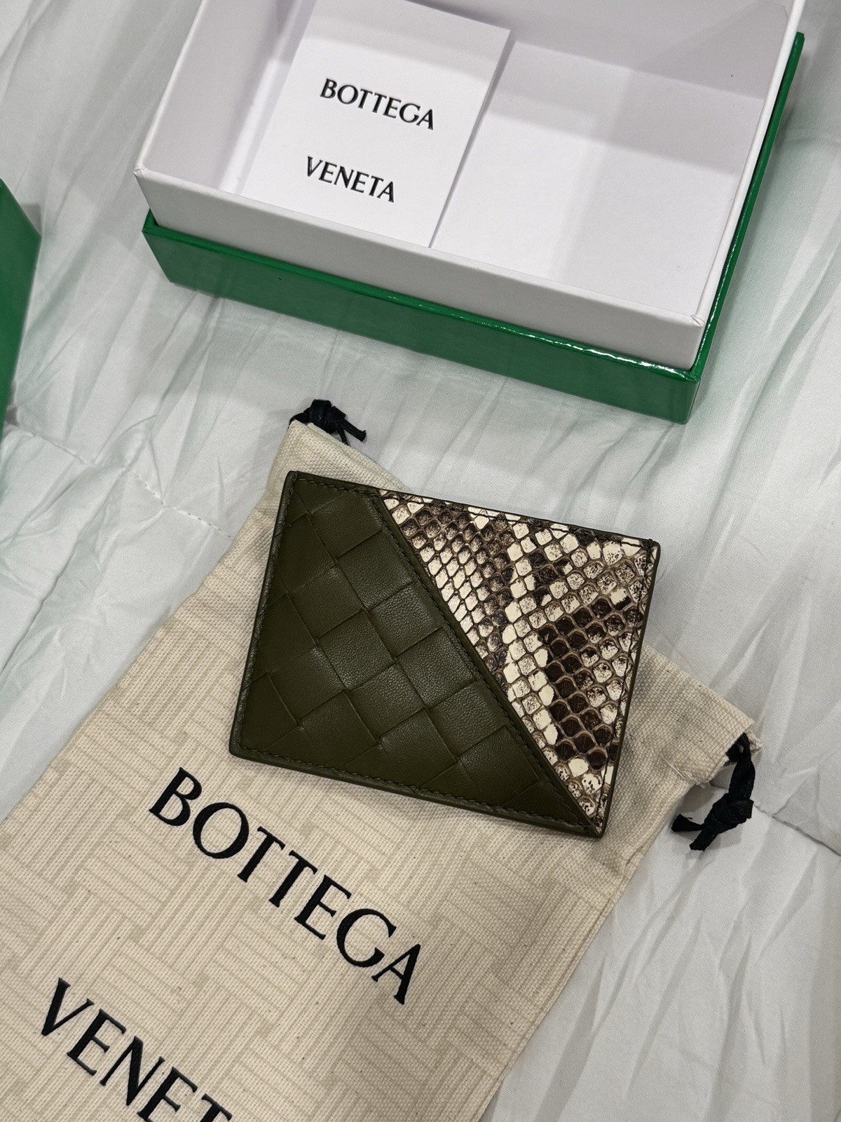 Bottega Veneta Rare Python Intrecciato Card Holder – Limited Boutique Piece image 2