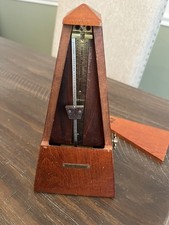 Vintage 1940's Seth Thomas Metronome De Maelzel Wood Wind Up Made In USA Works