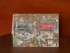 Barn Gangway by Perkins Harnly (1935 - 1942) - A5 Art Print Greeting Card