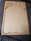 Antique Reverse painted Glass Tinsel foil Art Parrot wood frame 1920's Deco Tiki — photo 3