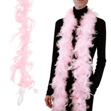 40g 2 Yards Feather Boa, Costume Turkey Chandelle Feathers Boa Pink