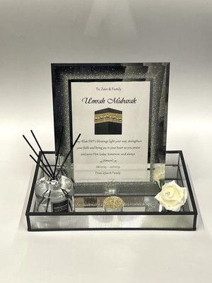 Personalisiertes Umrah Mubarak Geschenkset Korb, Umrah Geschenk, Hadsch Geschenkset, Umrah