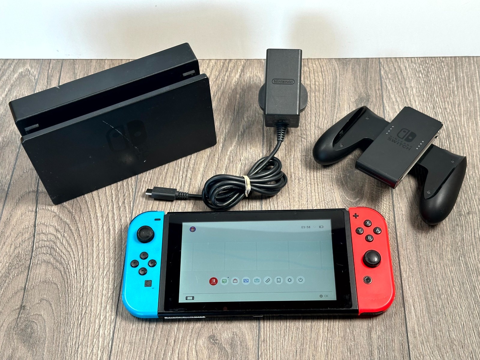 Nintendo Switch Console 32GB Handheld Neon Red and Neon Blue Joy-Con Controllers
