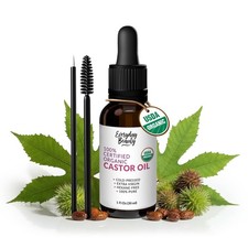 Organic Castor Oil - 100 Pure Certified USDA 1 Fl Oz Pack of 1 , Yellow