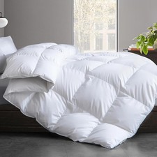 Full Size Feather Down Fiber Comforter - Ultra Soft 100 Cotton Duvet Insert