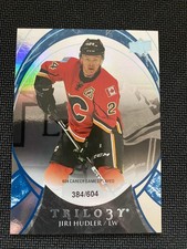 2015-16 Upper Deck Trilogy #15 Jiri Hudler Blue Rainbow Foil #/604
