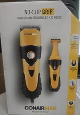 CONAIR MAN 20-Pc Haircut & Grooming Kit - NO Slip Grip Hair Clippers for Men