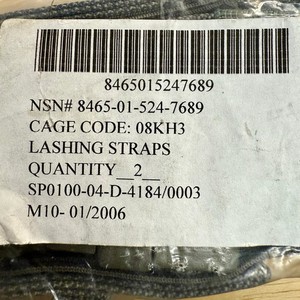 MOLLE II Lashing Straps 2-Pack - 6ft Quick Release (OD Green) New