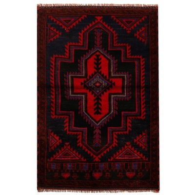 Balochi Rug Traditional Handwoven Area Rug 4.3x2.9 ft