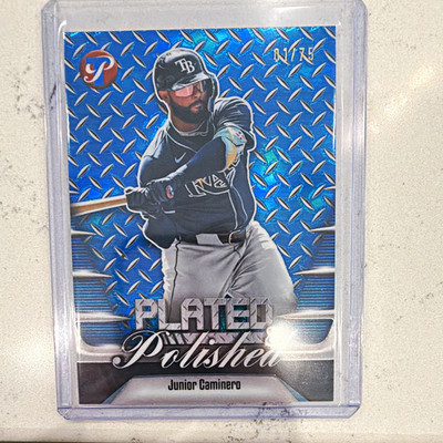 Topps 2025 Topps Pristine Plated & Polished Junior Caminero /75 First on Print