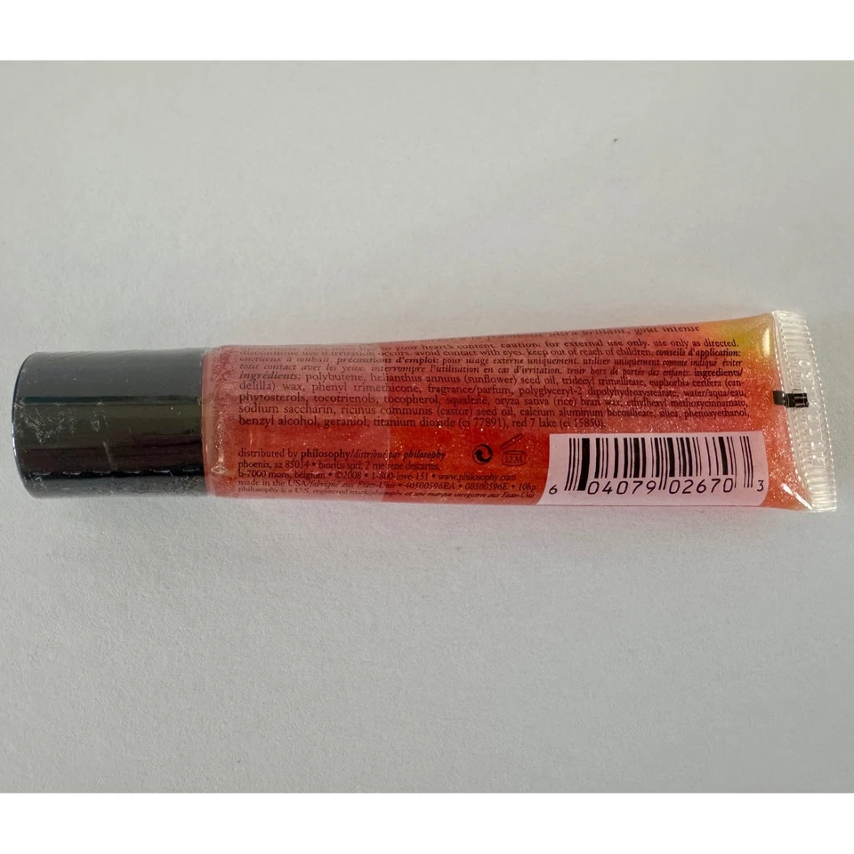 Philosophy Raspberry Sorbet Sweet Kisses Lip Gloss Treat New 0.5 oz - Image 2 of 3