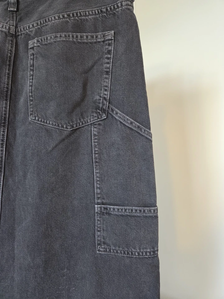 COS Denim Skirt Women UK 12 EU 40 Black Maxi High Waist Long Capsule Minimalist  - Image 4 of 4