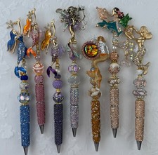 Custom beaded pens. Bling Sea life Gifts. Basket filler. Journal. Collect 