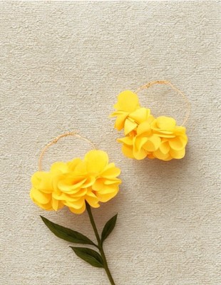   Ohrringe Creole Blume   Böhmischer Stil leicht Trendschmuck Damen