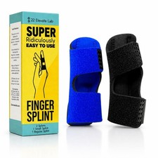  2 sizes Finger Splints   Comfortable, Adjustable, Reusable Finger Support f...