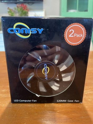 Conisy Green LED Series 120mm Case Fan for Computer Case - 2 Pack