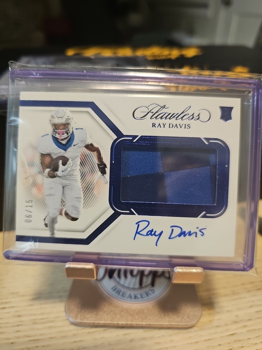 2024 Panini Flawless Collegiate Ray Davis Rookie Auto Patch /15 #159