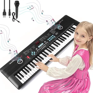 Portatif 61Key Clavier de piano électrique avec/ Microphone Instrument Musical Cadeau enfant
