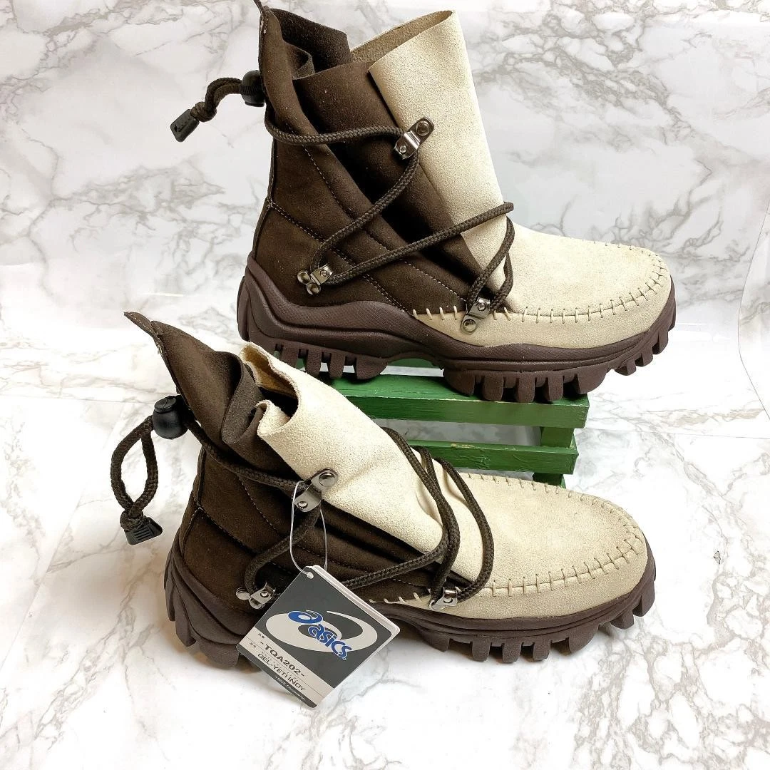 Asics Gel Yeti Boots Sneakers Donna 7 US Blu Inutilizzato Calzature Sportive