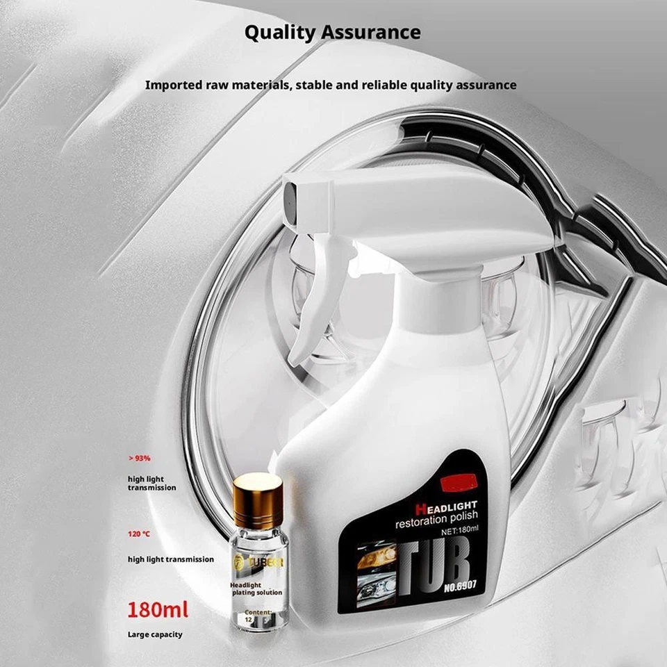Líquido de reparación de faros, juego de pulido agente de limpieza 9CK7 Foto 3 de 4