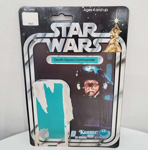 Vintage 1977 STAR WARS Death Squad Commander Original 12 Card Back Cardback RARE
