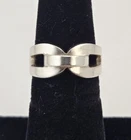 VTG Taxco Sterling Silver Geometric Modernist Brutalist Bow Ring Size 5 - 4.1g