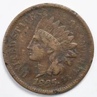 1865 Indian Head Penny Cent Very Fine (VF) Details