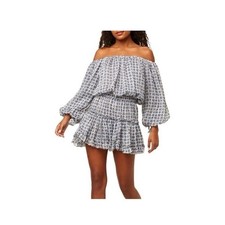 Misa Los Angeles Zonia Off-The-Shoulder Chiffon Minidress