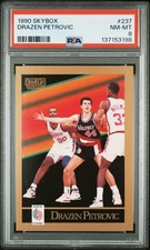 1990 SKYBOX #237 DRAZEN PETROVIC ROOKIE RC PSA 8