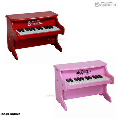 Schoenhut トイピアノ 25鍵 赤 黒 脚付き 木製 子供用ピアノ Schoenhut 25-Key Toy Piano My First Piano II Tabletop Mini Piano