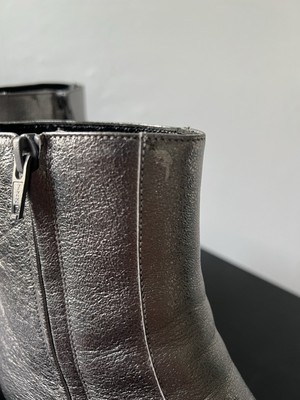 YSL Saint Laurent Wyatt 40 Silver Leather Boots sz 41 Men | eBay