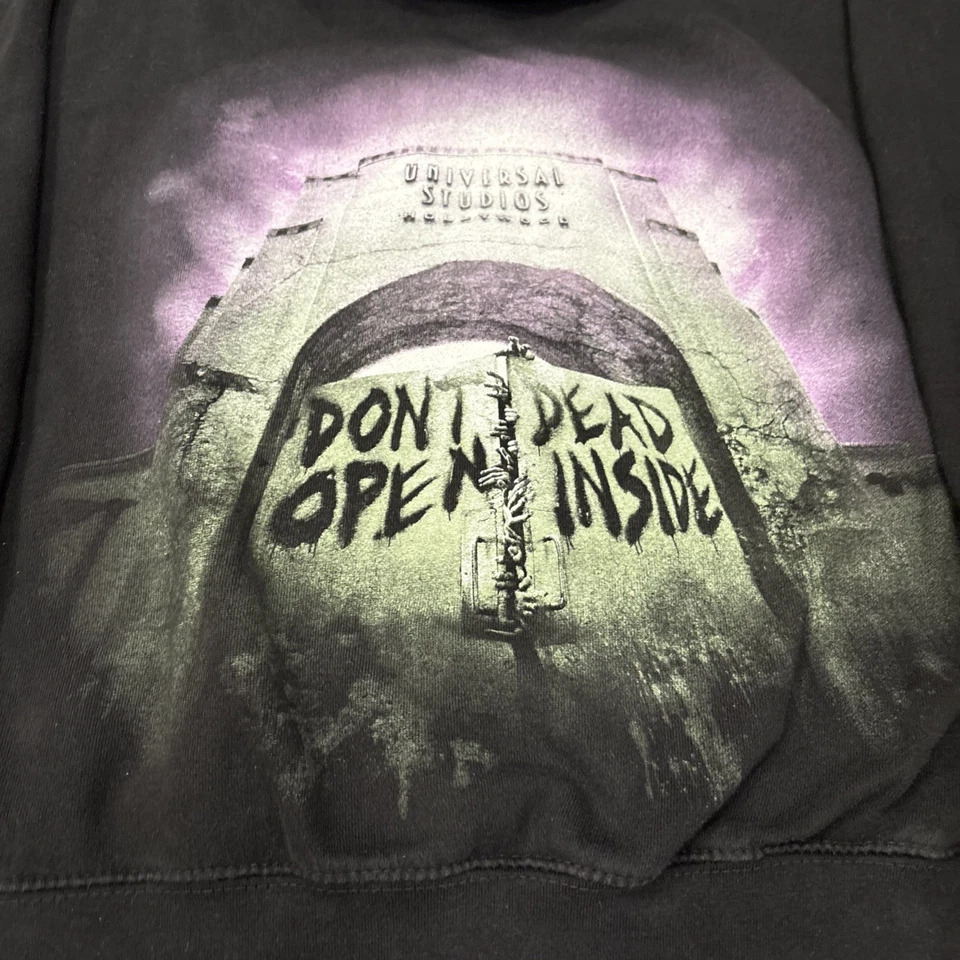Universal Studios The Walking Dead Attraction AMC Sudadera con Capucha Negra Hombres XL Foto 4 de 4
